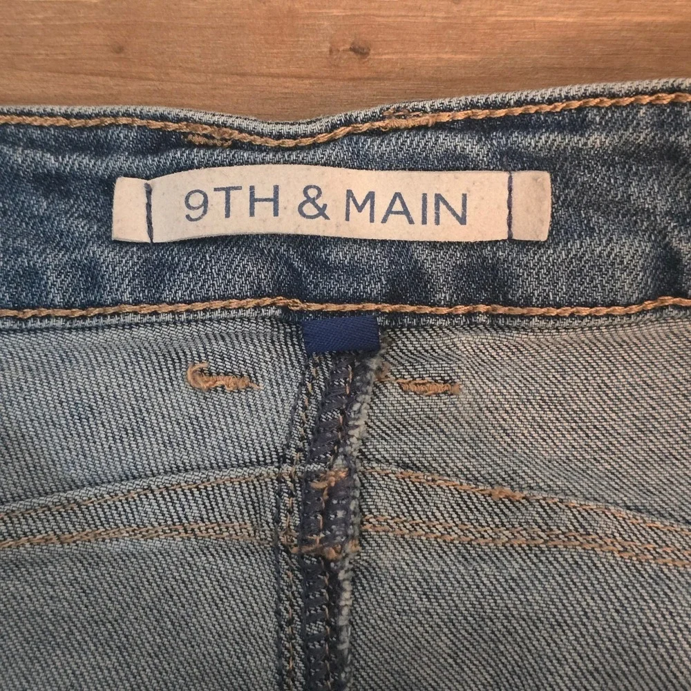 9th & Main Jeans Womens 14 Barrel Leg Jeans Medium Wash High Rise Cropped